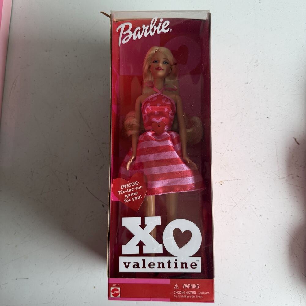 2002 Mattel Barbie XO Valentine 55517 Pink Red Dress NIB